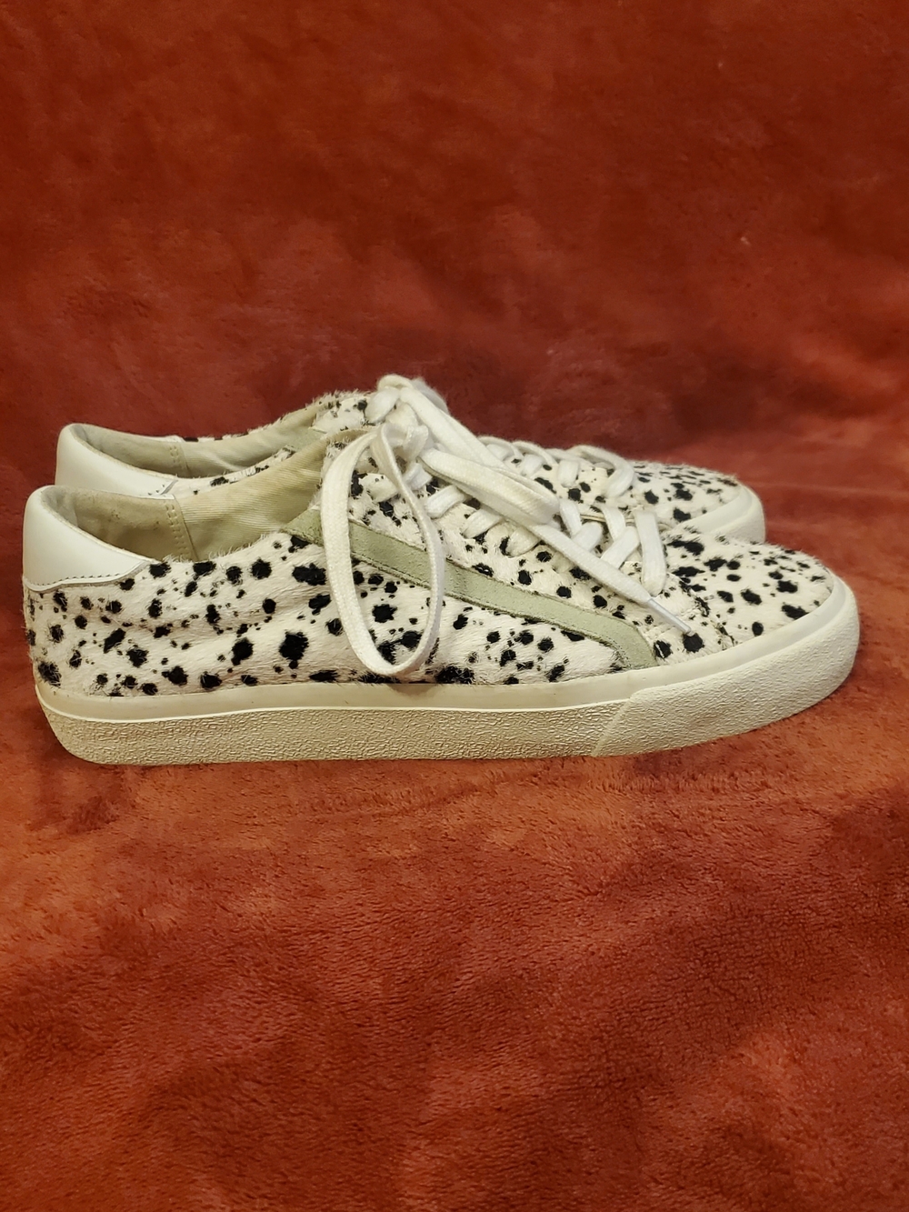 MADEWELL ANIMAL PRINT CALF HAIR SNEAKERS